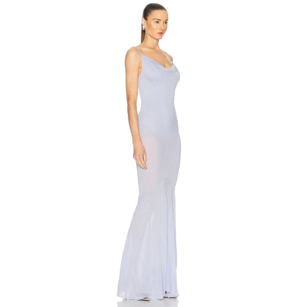 Alexandre Vauthier Sleeveless Maxi Dress Iris Blue - Picture 2 of 3